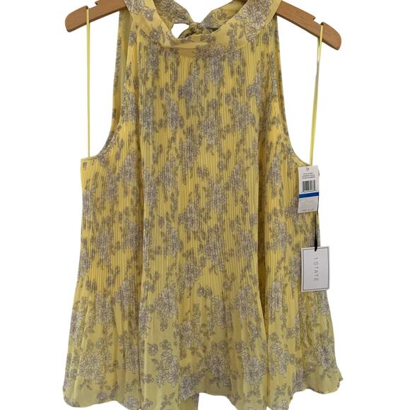 1.State Top Womens Size X-Large Sundew Forest Floral Pleated Colorful Halter NWT - Picture 1 of 9
